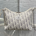 CD Diorling 19cm Bag White Grey Cotton Calfskin 289144