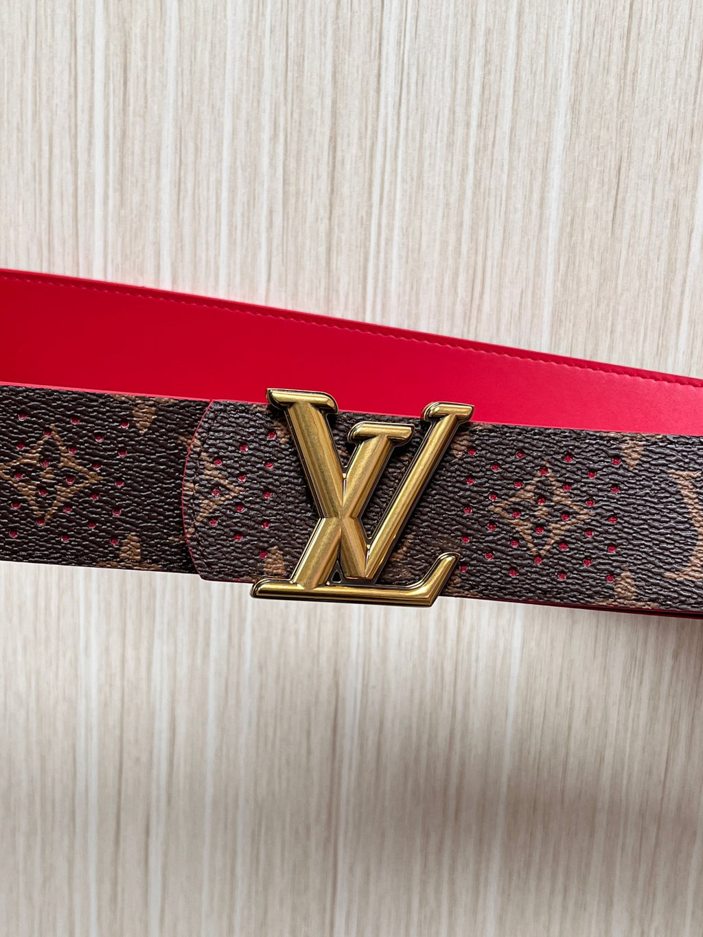 Louis Vuitton LV Initiales 30mm Reversible Belt Monogram Cerise