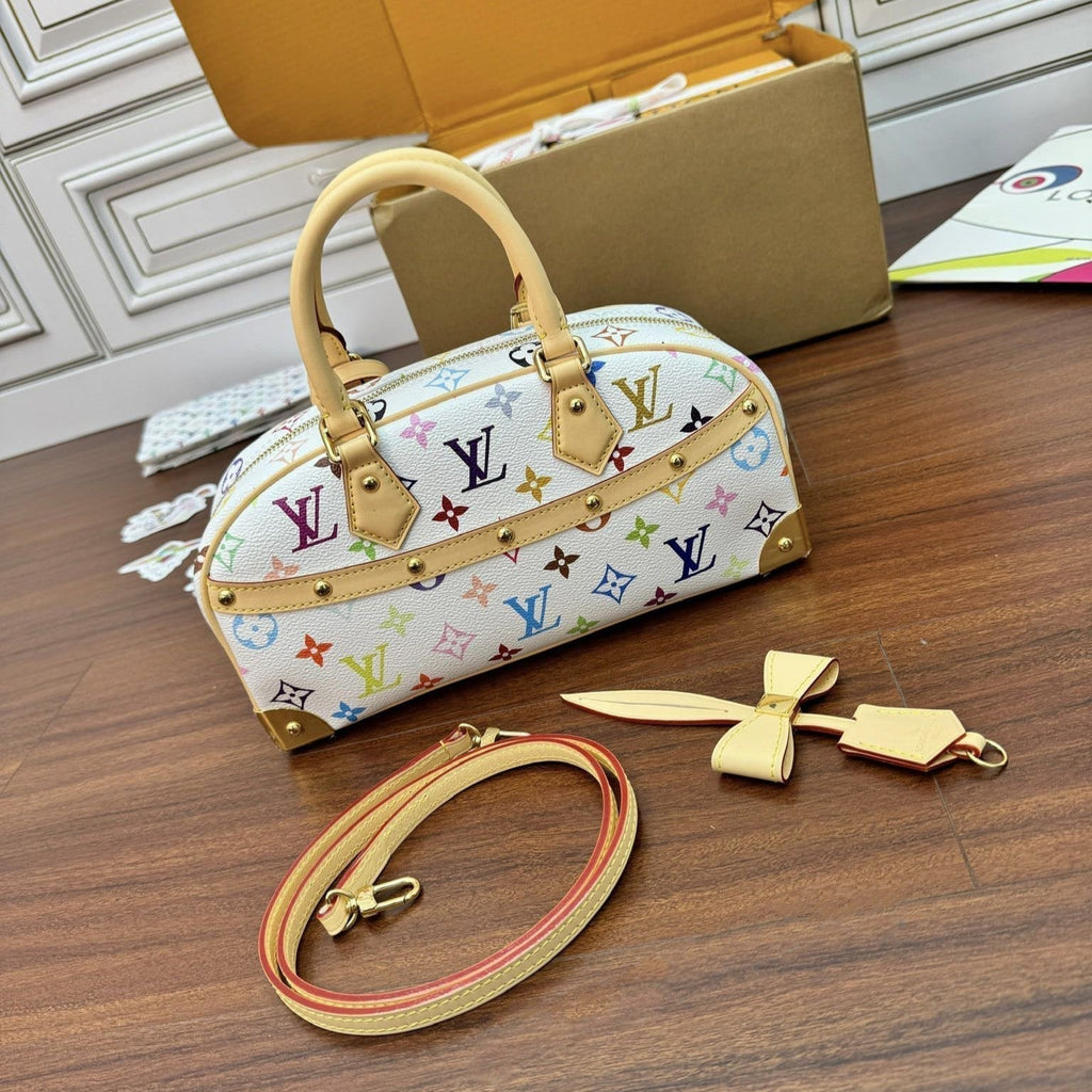 LV Nano Speedy 27cm White Multicolore Monogram Canvas 330435