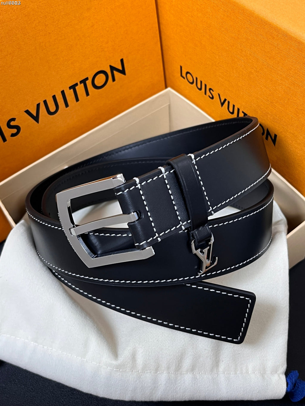 Louis Vuitton Saint Germain 35MM Belt Smooth Leather Black
