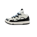 Lanvin Curb Sneakers 'White/Black' - Light Blue Chevron Laces