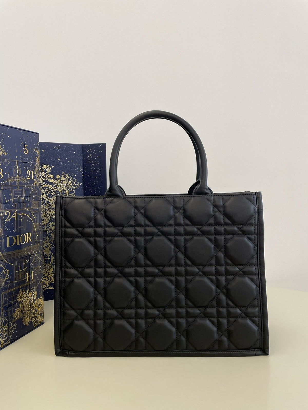 medium book tote 36 black lambskin gold hardware