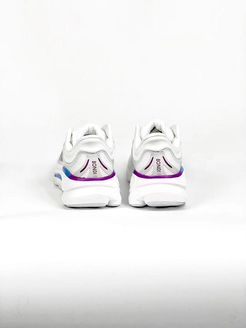 HOKA ONE ONE Women's Bondi 9 "White / Silver / Purple Gradient"