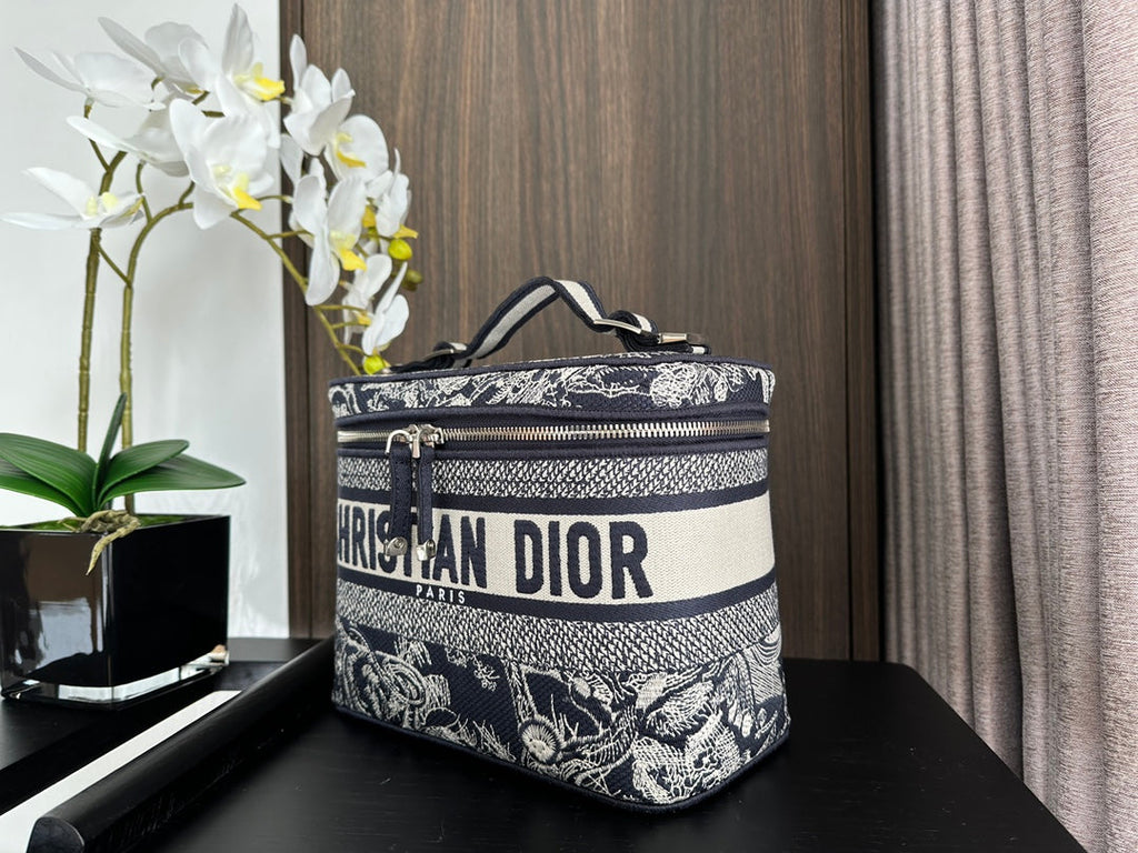 diortravel vanity 25 black embroidery
