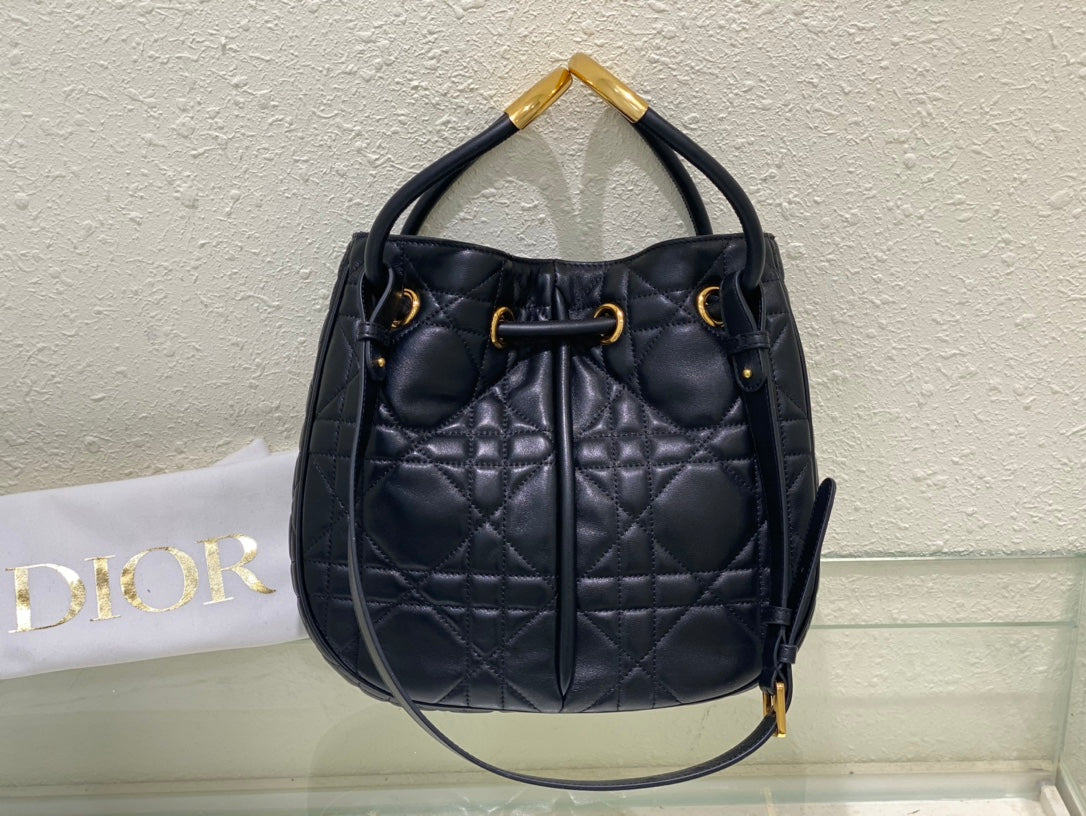 meidum cd nolita 27cm black macrocannage lambskin