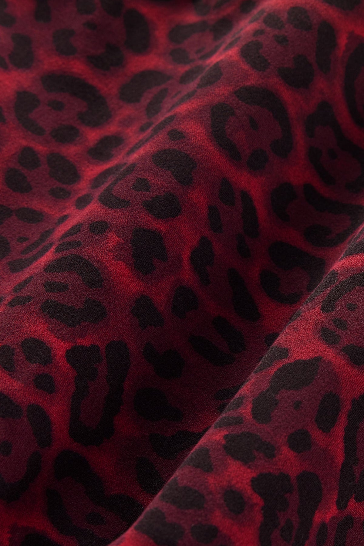 Square Neck Bra Top in Melt - Red Leopard