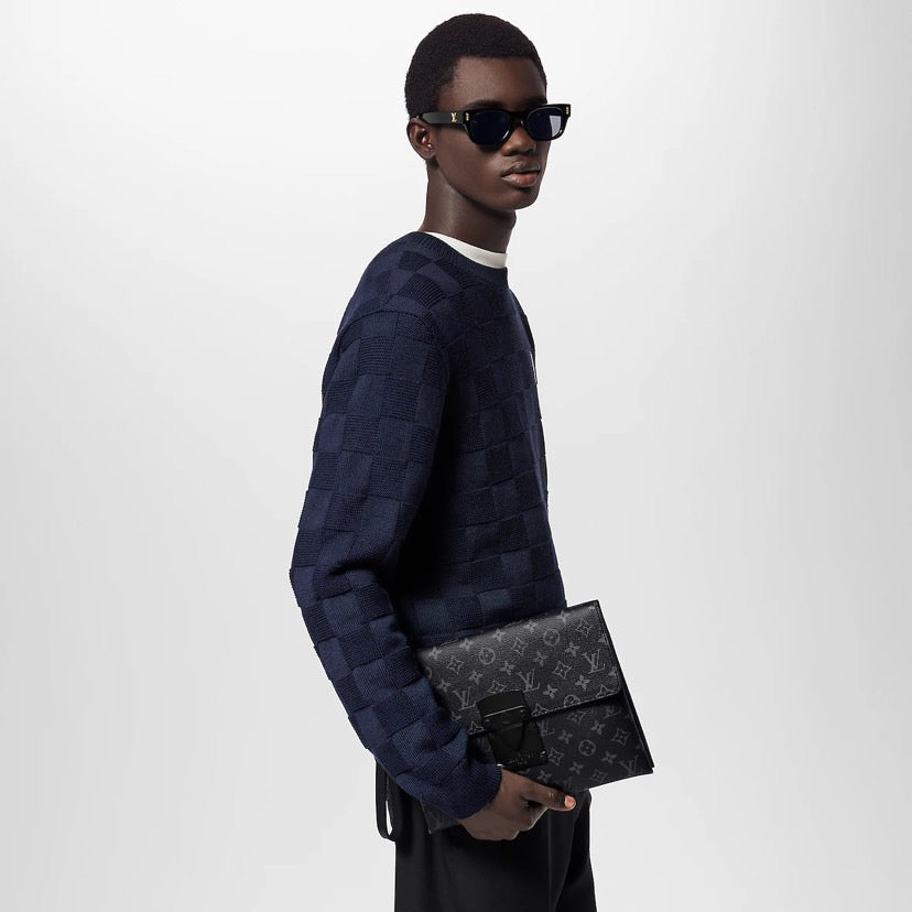Louis Vuitton Pochette S-Lock Monogram Eclipse