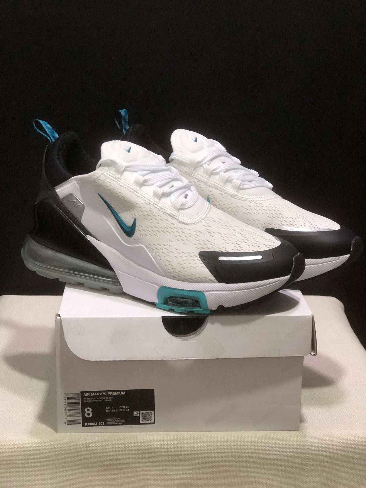 Air Max 270 Premium White/Black/Teal