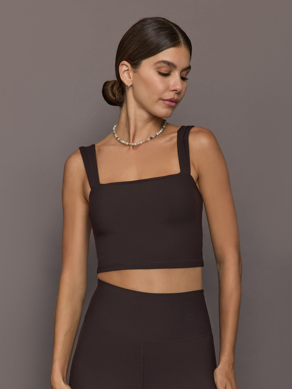 Square Neck Bra in Melt - Chocolate Torte