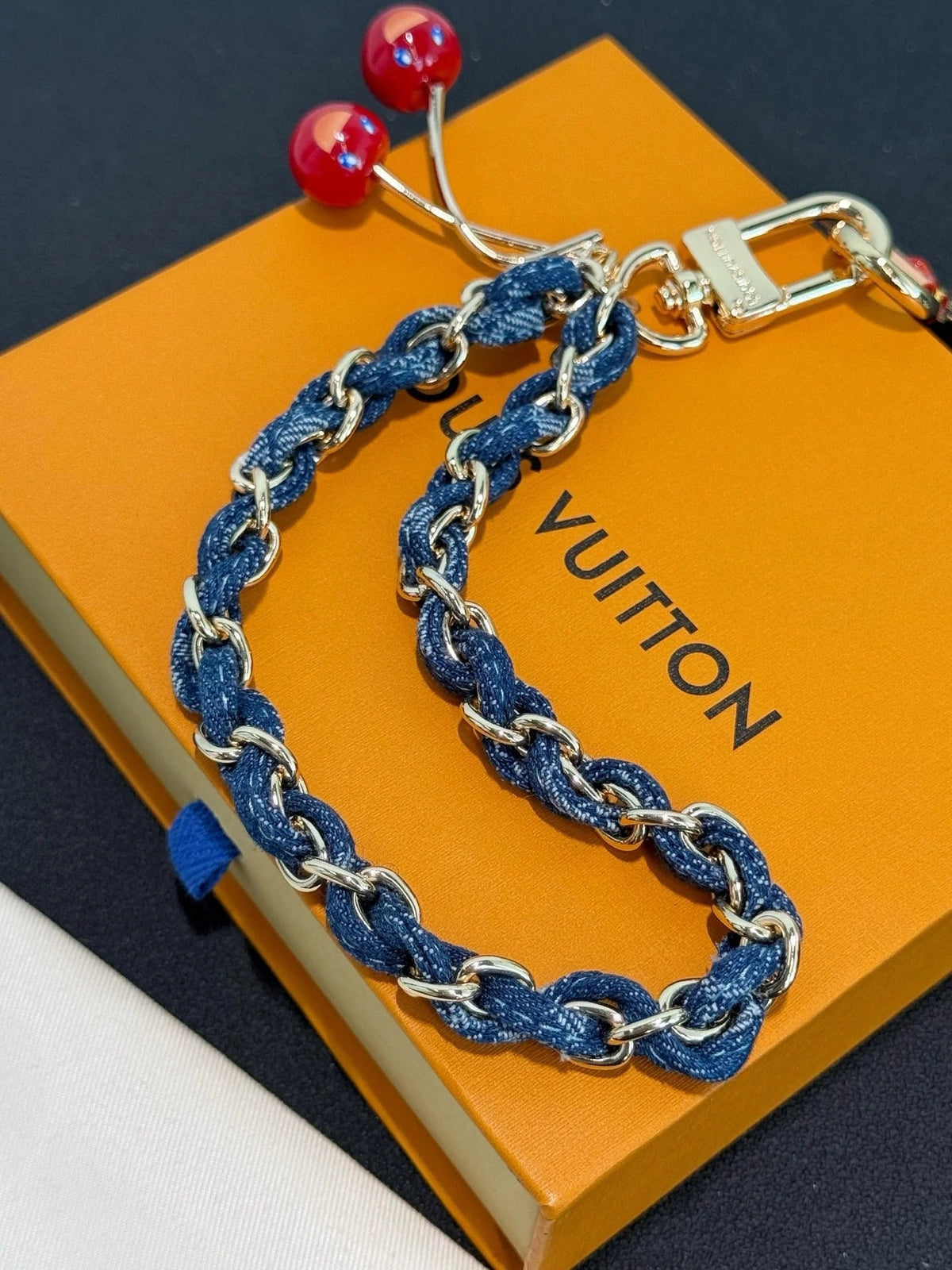 Louis Vuitton x Takashi Murakami Denim Cherry Charm
