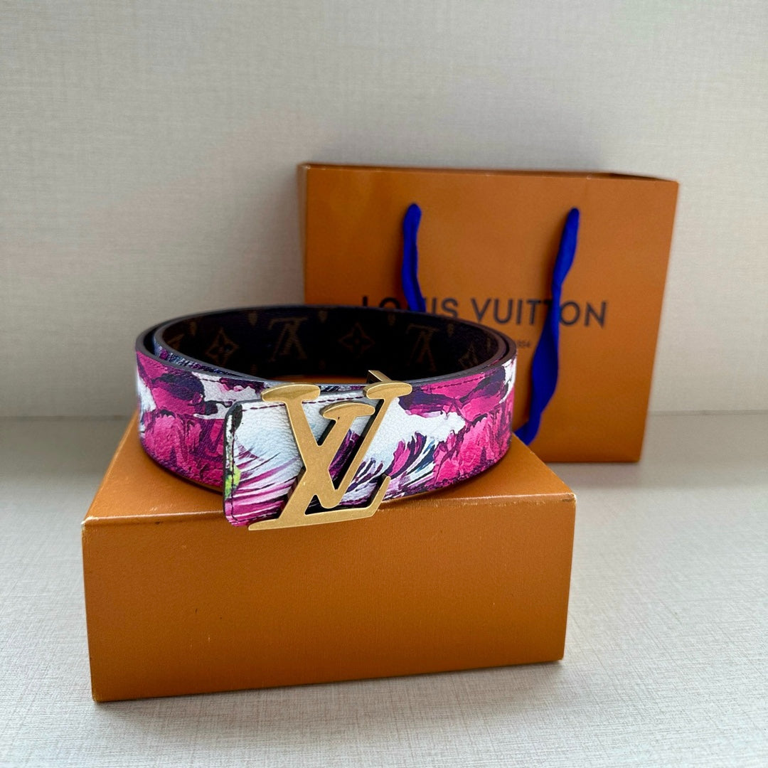 Louis Vuitton LV Tag 40mm Reversible Belt Pink