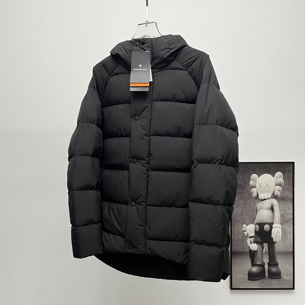 lululemon Men's Wunder Puff Water-Repellent Down Puffer Jacket in Black