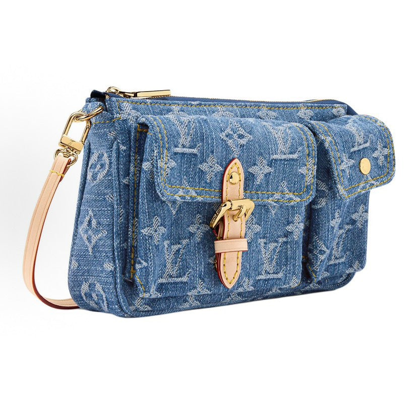 Louis Vuitton Pochette Accessoire Cargo Monogram Denim Blue