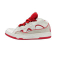 Lanvin Curb Sneakers 'White Red' - Red Black Chevron Laces