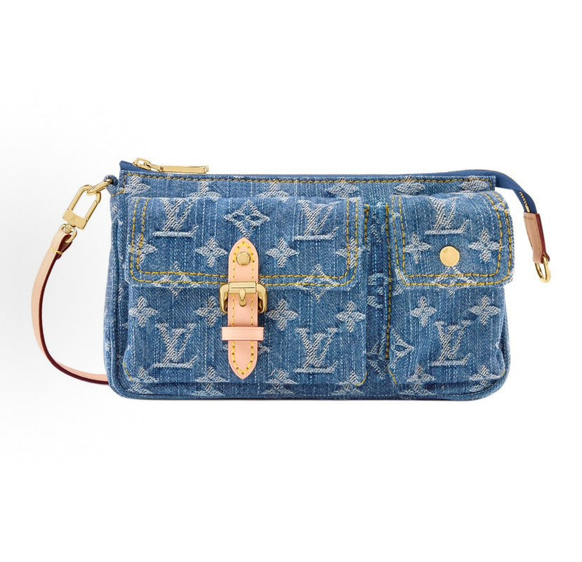 Louis Vuitton Pochette Accessoire Cargo Monogram Denim Blue