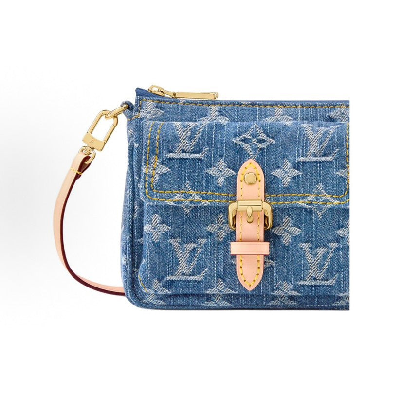 Louis Vuitton Pochette Accessoire Cargo Monogram Denim Blue
