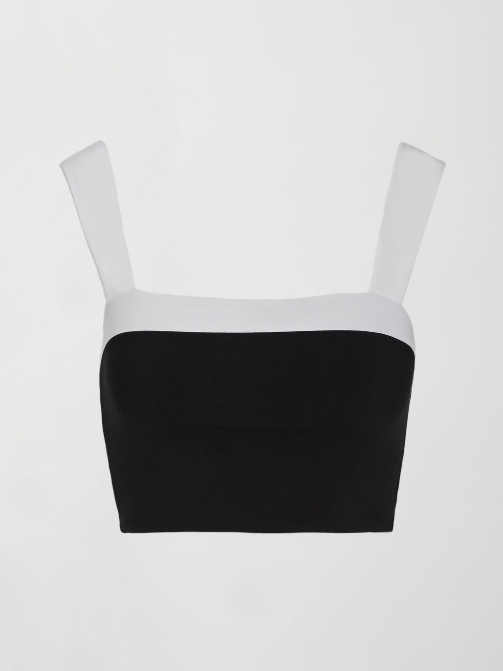 Square Neck Contrast Bra in Melt - Black/White