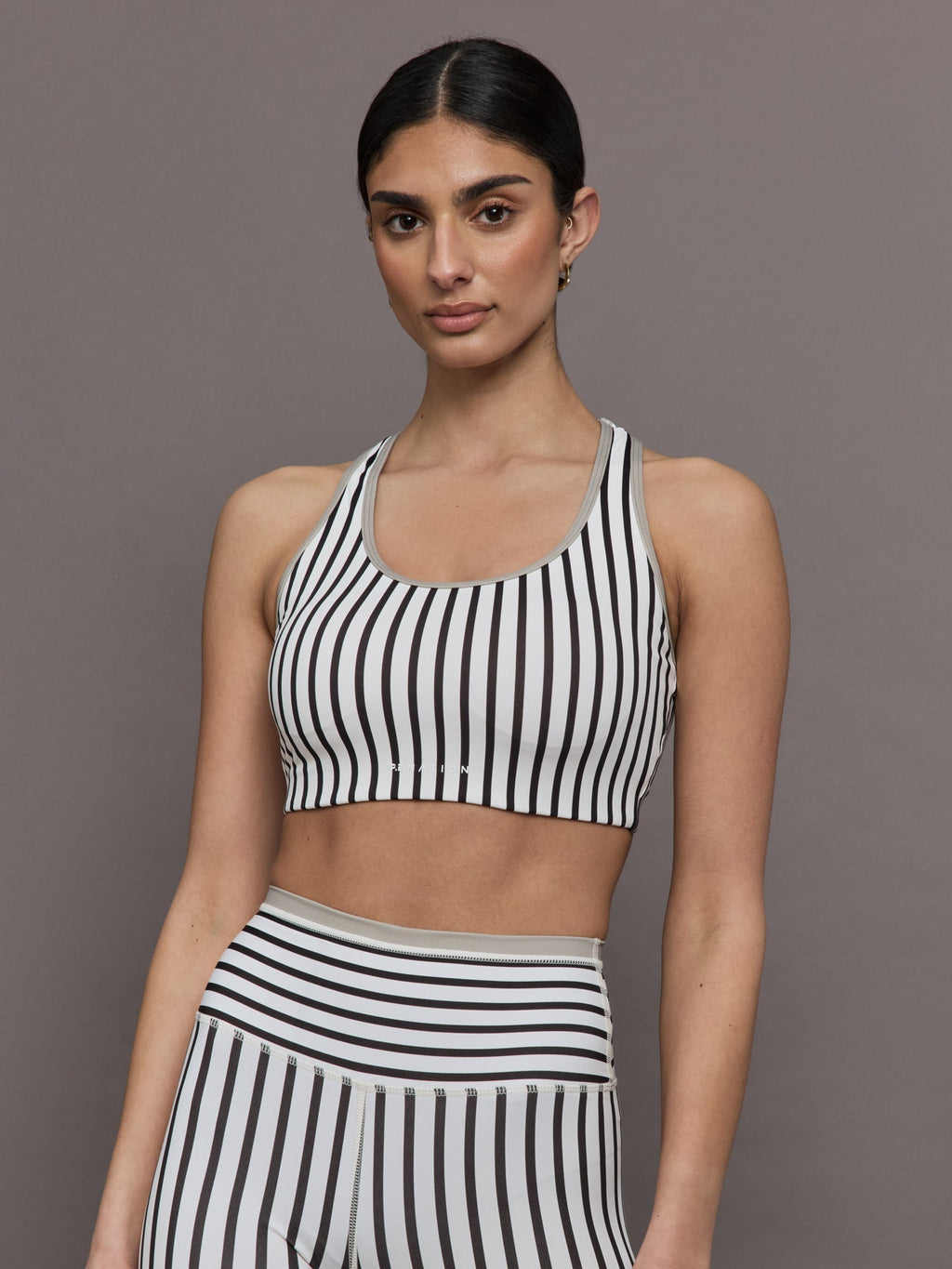 Stellar Sports Bra - Whisper White Stripe