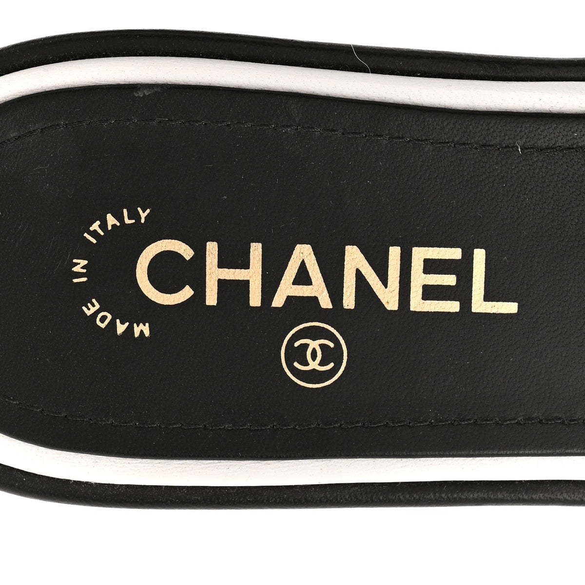 CHRISTIAN DIOR CANVAS EMBROIDERED DWAY MULE SLIDE SANDAL BLACK & WHITE