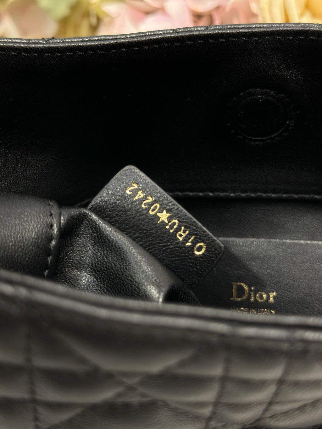 CD Lady Dior Shoulder Bag 27cm Black in Sheepskin 155546