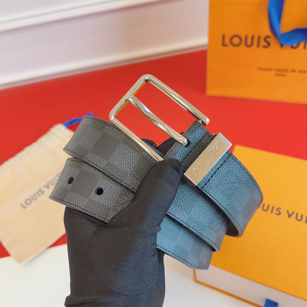 Louis Vuitton Pont Neuf 35mm Reversible Damier Graphite Belt