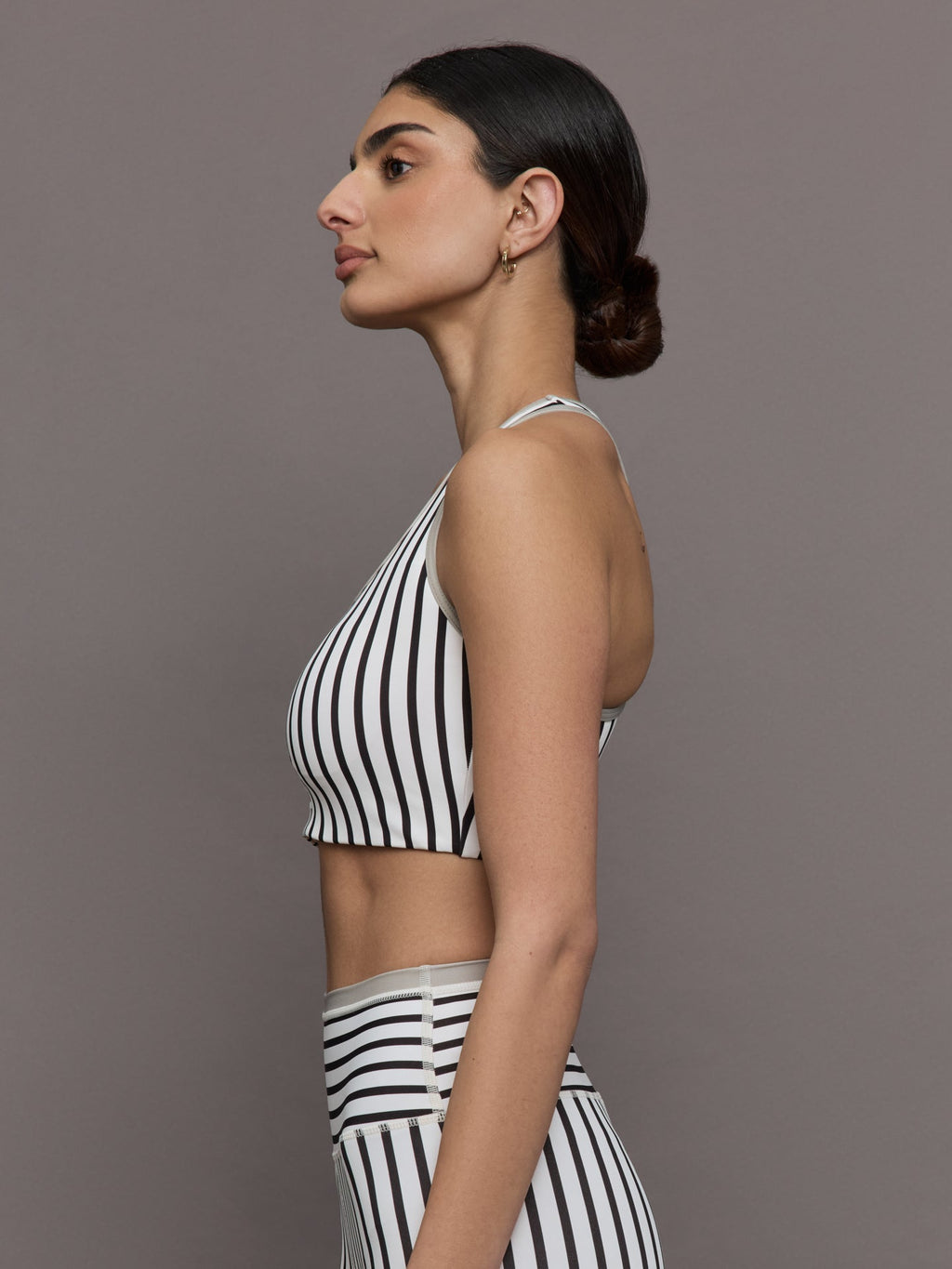 Stellar Sports Bra - Whisper White Stripe