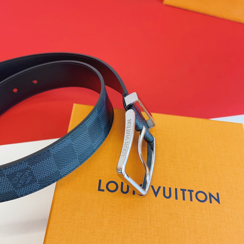 Louis Vuitton Pont Neuf 35mm Reversible Damier Graphite Belt