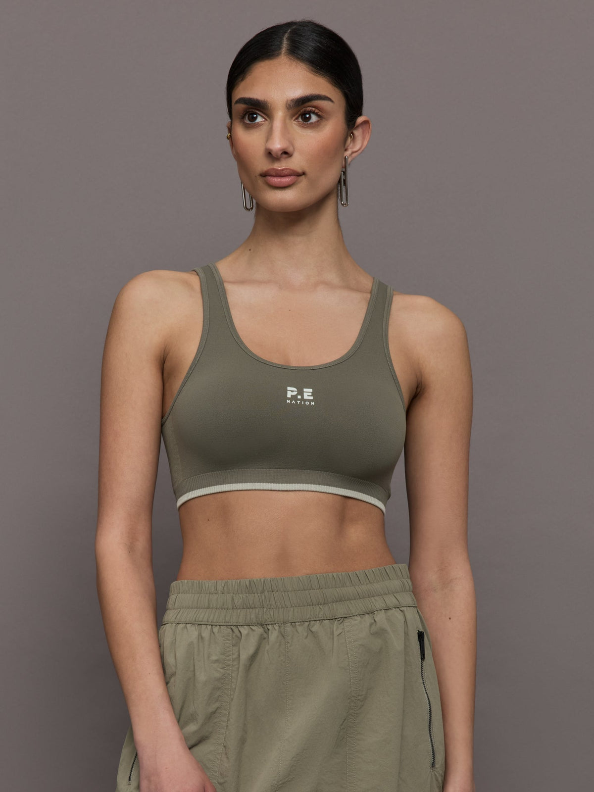 Restore Seamless Scoop Bra - Khaki Brown