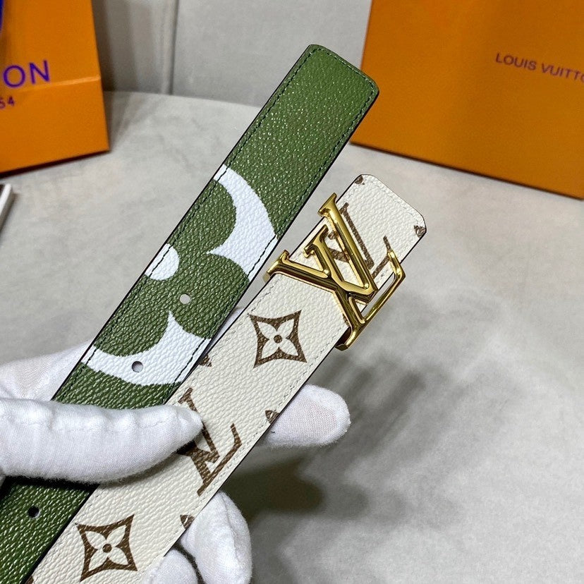 Louis Vuitton LV Iconic 30MM Reversible Belt Monogram Giant Khaki/Beige