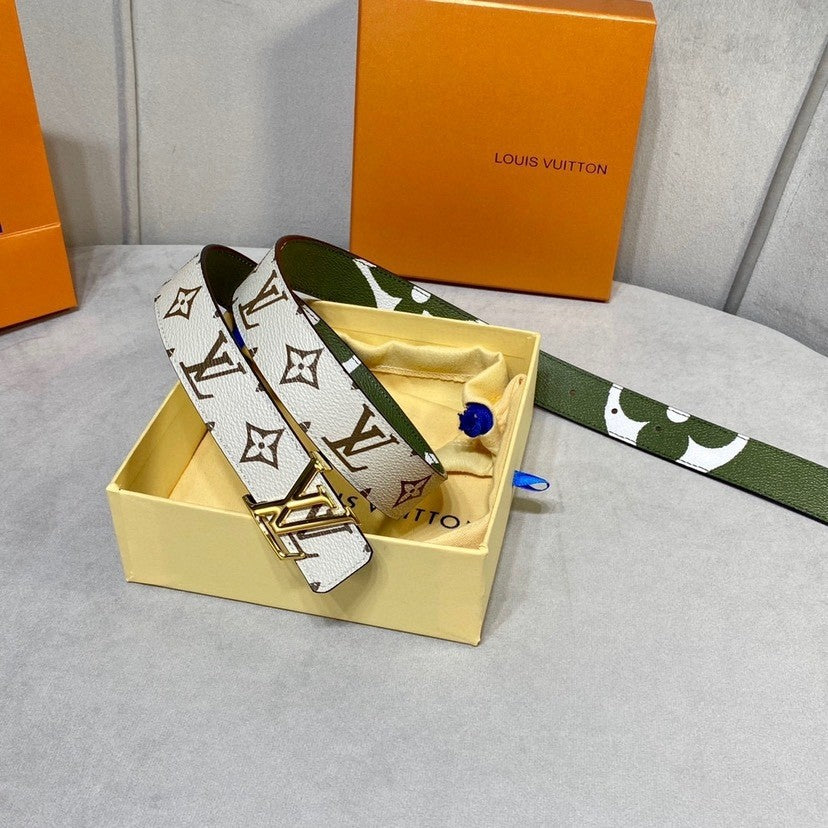 Louis Vuitton LV Iconic 30MM Reversible Belt Monogram Giant Khaki/Beige