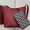 CD Médaillon Bucket Bag 26.5cm Burgundy in Cowhide 155520