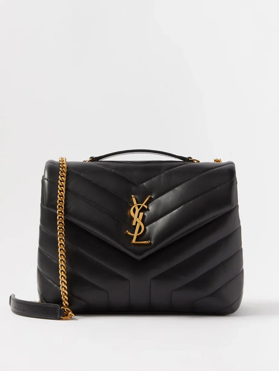 Y Loulou small quilted-leather shoulder bag 25*9*17 CM