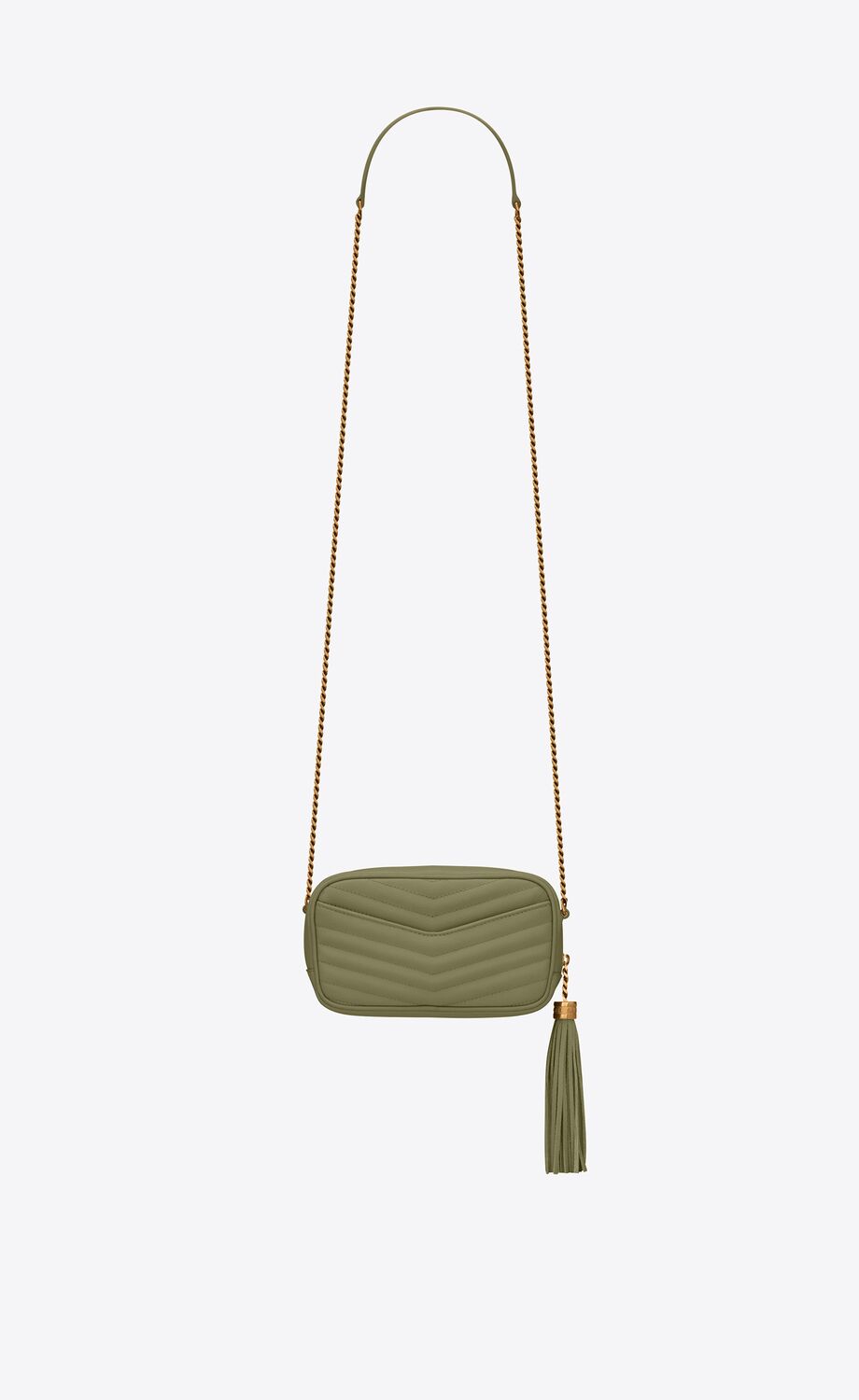 Y Lou Mini Bag in Quilted Grain de Poudre Embossed Leather