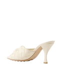 Bottega Veneta Blink Twisted Intrecciato Leather Mules Cream
