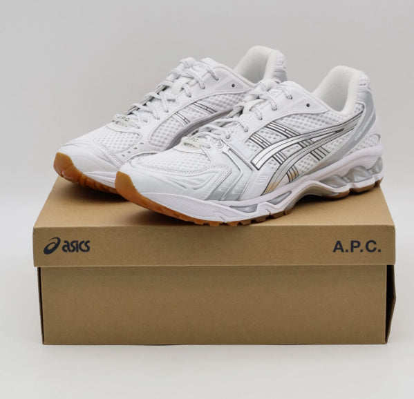 A.P.C. x ASICS Unisex GEL-Kayano 14 "White / Pure Silver / Gum"