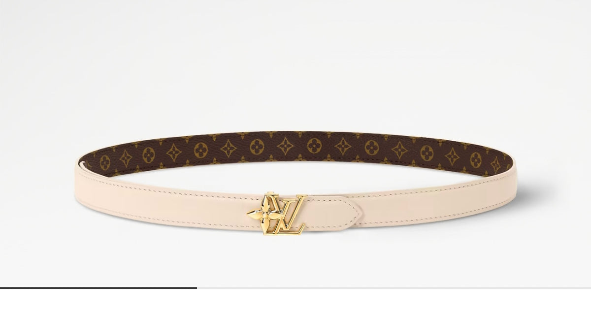Louis Vuitton Pretty LV 20MM Reversible Belt Monogram Beige