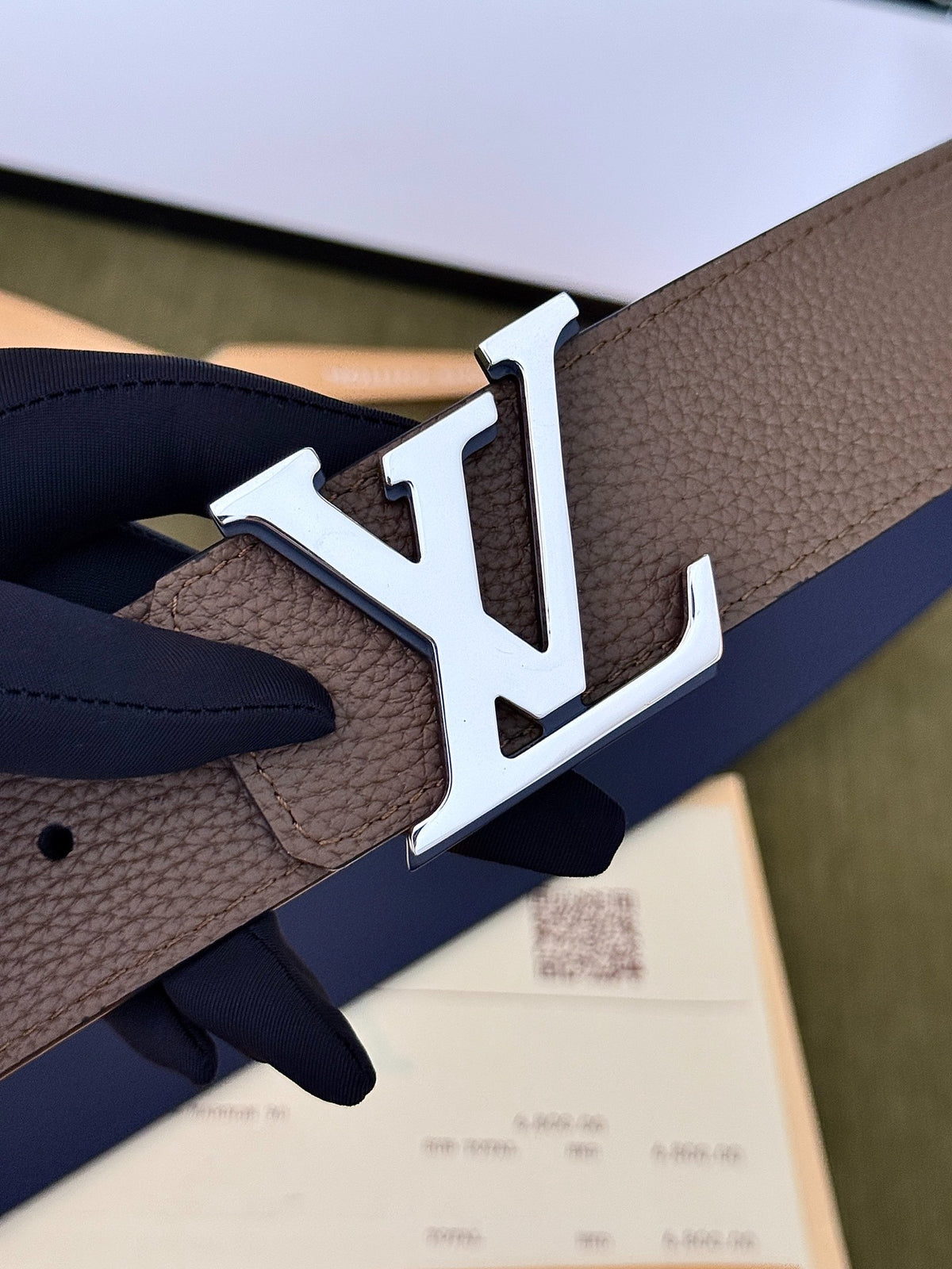 Louis Vuitton LV Initiales 40MM Reversible Belt Khaki Taupe