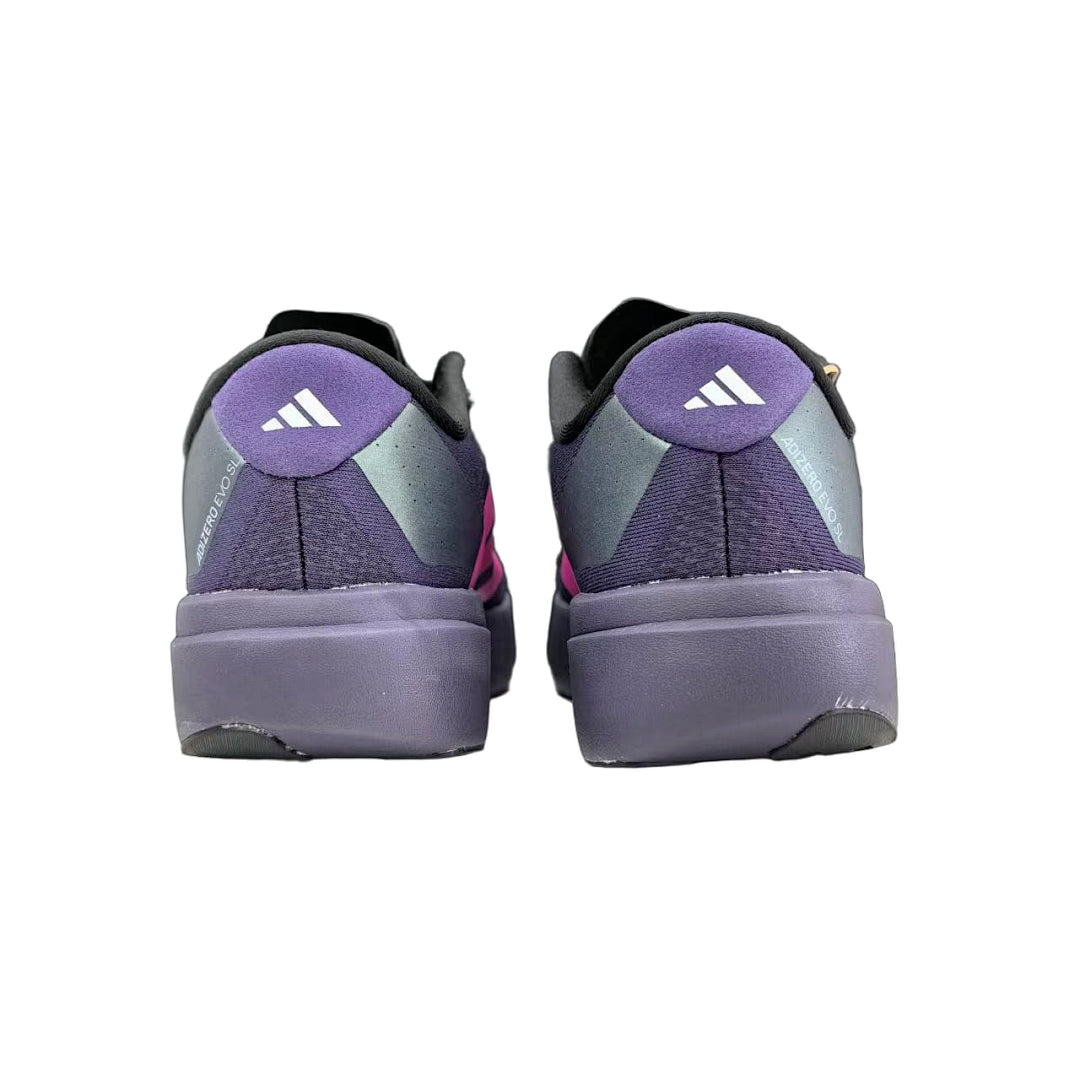 adidas Unisex Adizero Evo SL Aurora Black / Shock Pink / Lucid Tangerine