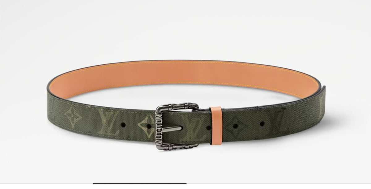 Louis Vuitton LV Drift Monogram Heritage 35MM Reversible Belt Khaki
