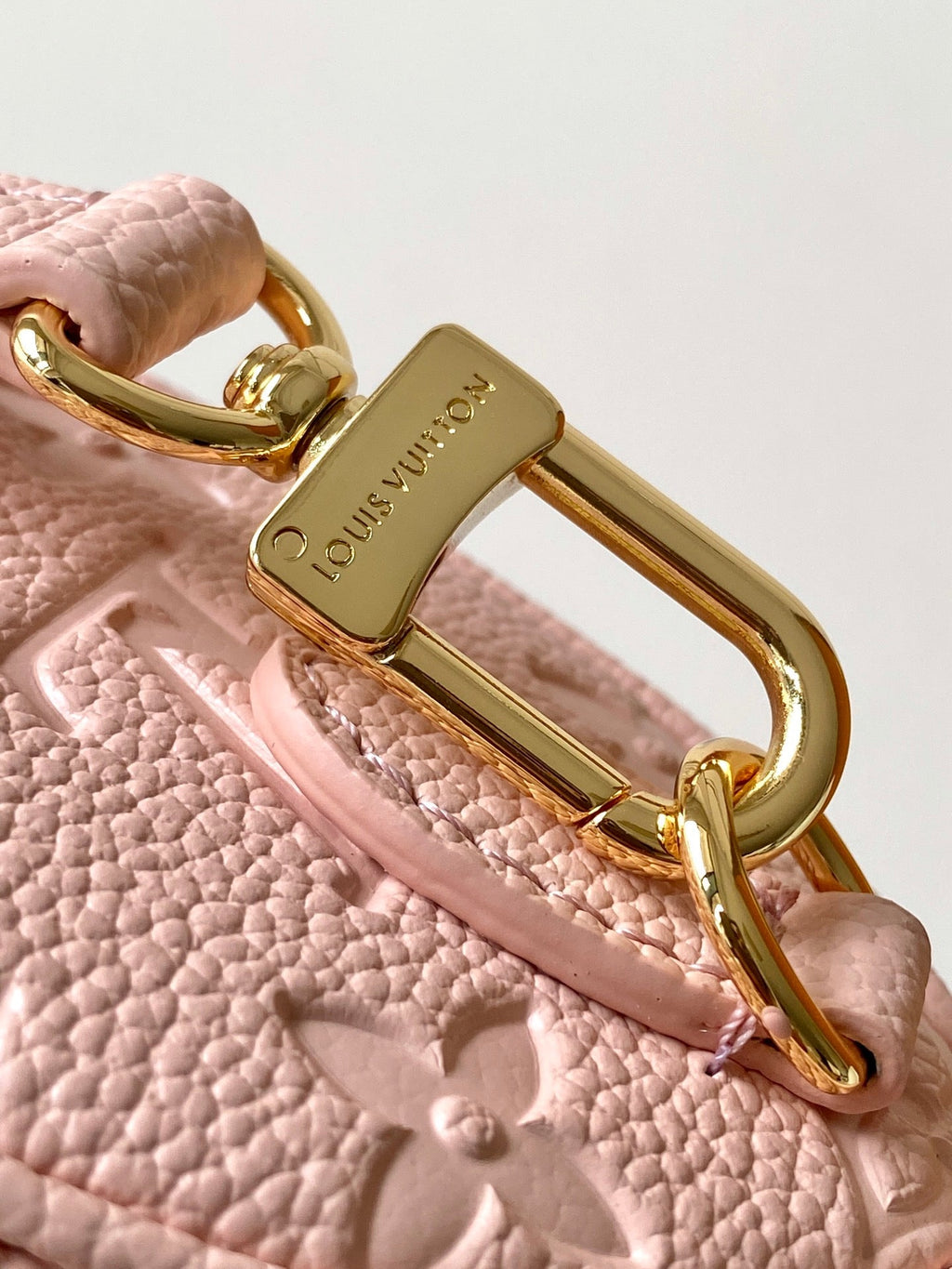 LV M27107 Nano Speedy Bag 10 Pearl Pink Monogram in Leather 278113