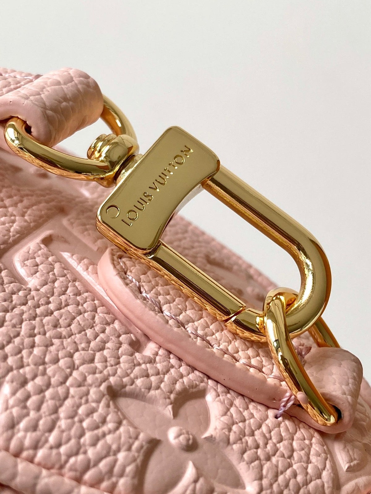 LV M27107 Nano Speedy Bag 10 Pearl Pink Monogram in Leather 278113