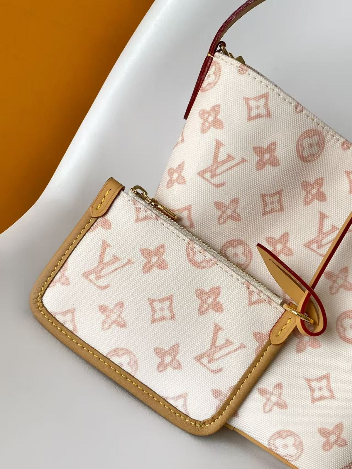 LV M28355 All-In BB Handbag 18 Light Yellow Monogram and Damier Pattern 278104