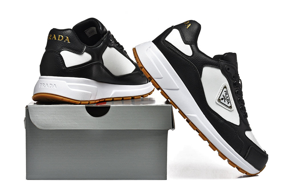 Prada Prax 01 Re-Nylon and Brushed Leather White/Black Gum