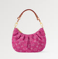 Louis Vuitton Monogram Denim Pochette Valley Fuchsia