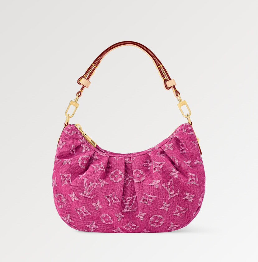 Louis Vuitton Monogram Denim Pochette Valley Fuchsia