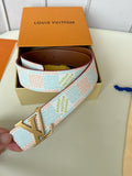 Louis Vuitton LV Initiales 40MM Reversible Belt Damier Heritage White