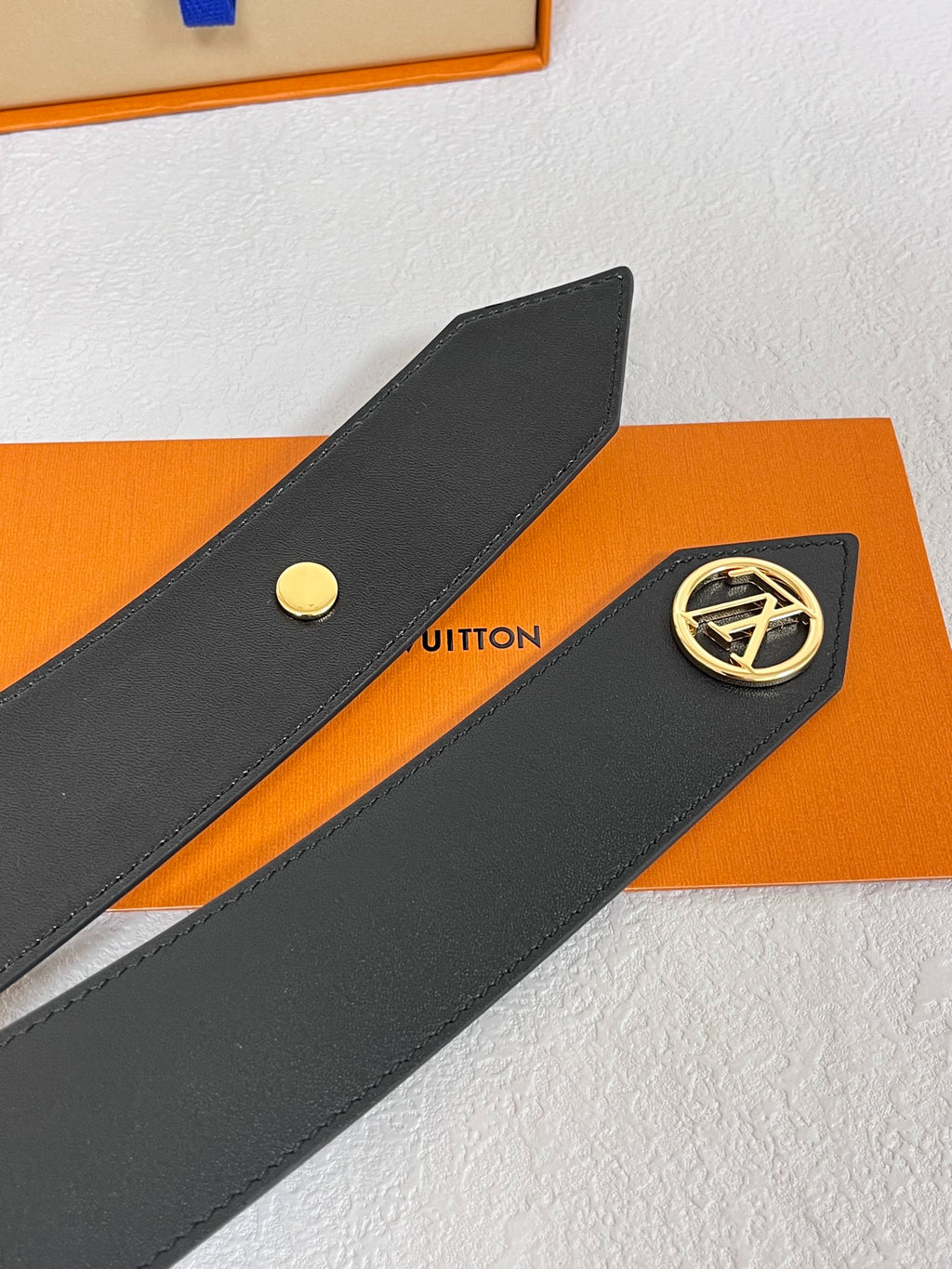 Louis Vuitton Tie The Knot 45MM Belt Smooth Leather Black