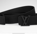 Louis Vuitton LV Initiales 40MM Reversible Belt Monogram Taurillon Black Hardware