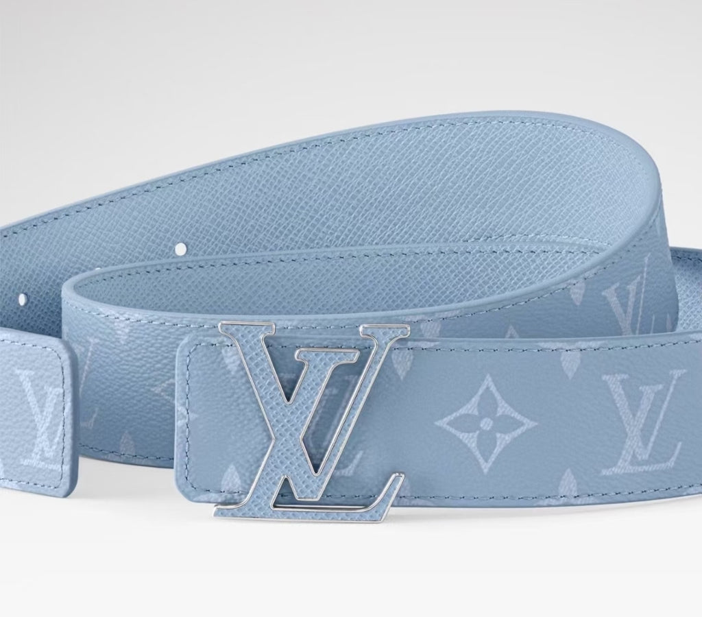 Louis Vuitton LV Initiales 40MM Reversible Belt Pastel Blue