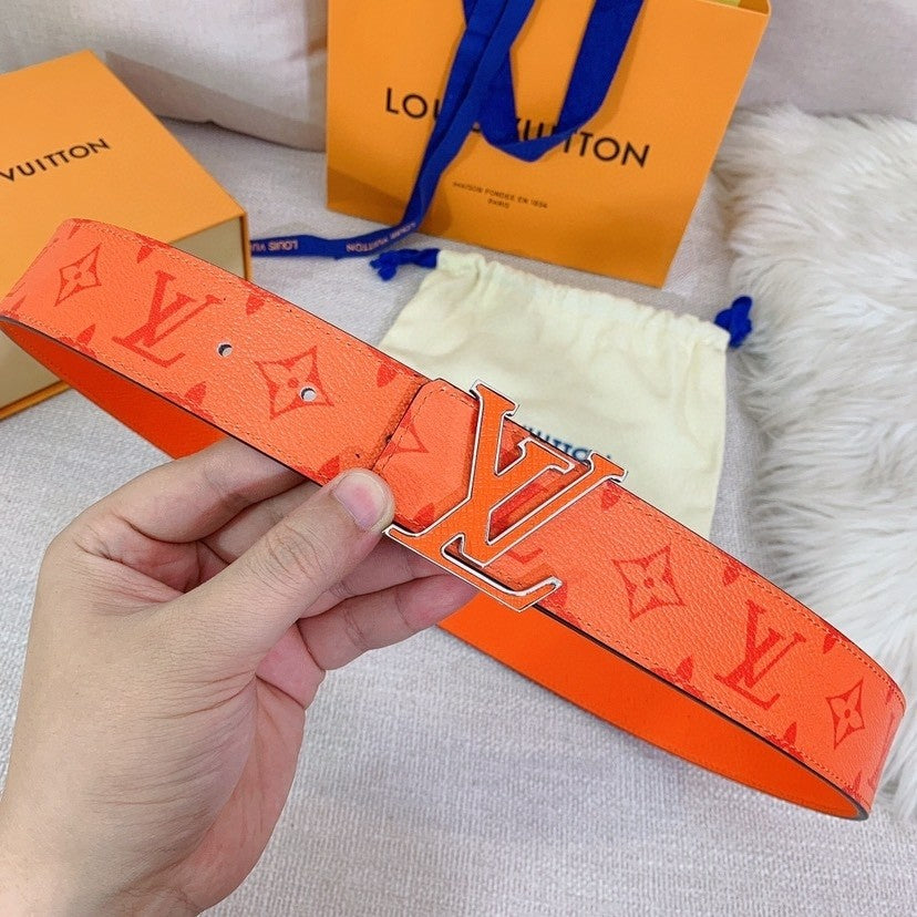 Louis Vuitton LV Initials Reversible Belt Monogram 40MM Volcano Orange
